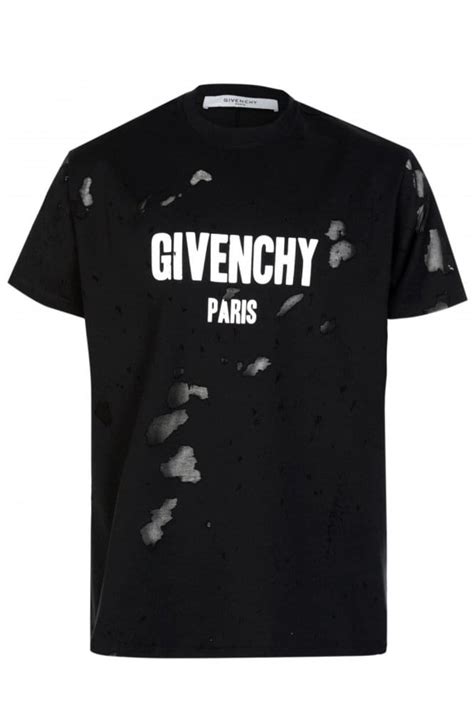 givenchy blue distressed t shirt|Givenchy t shirt sale.